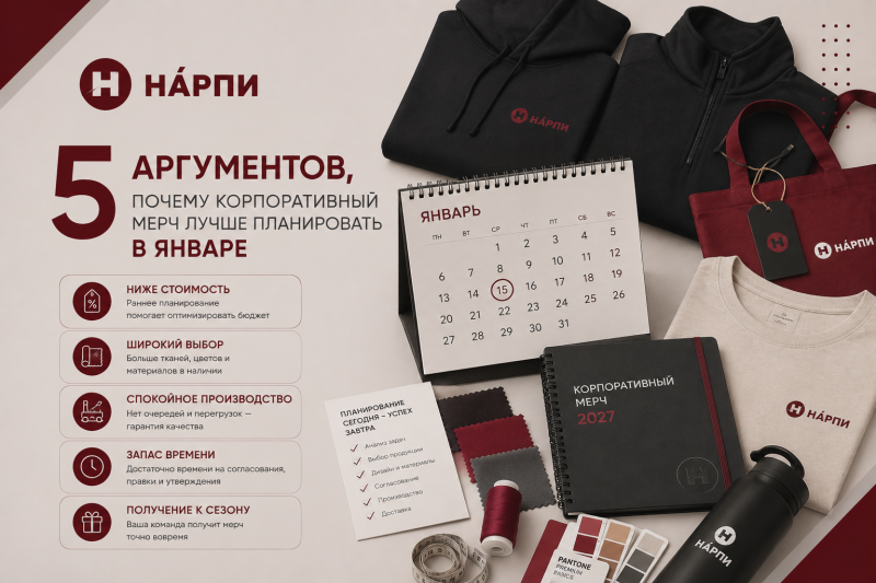 Почему корпоративный мерч лучше планировать в январе