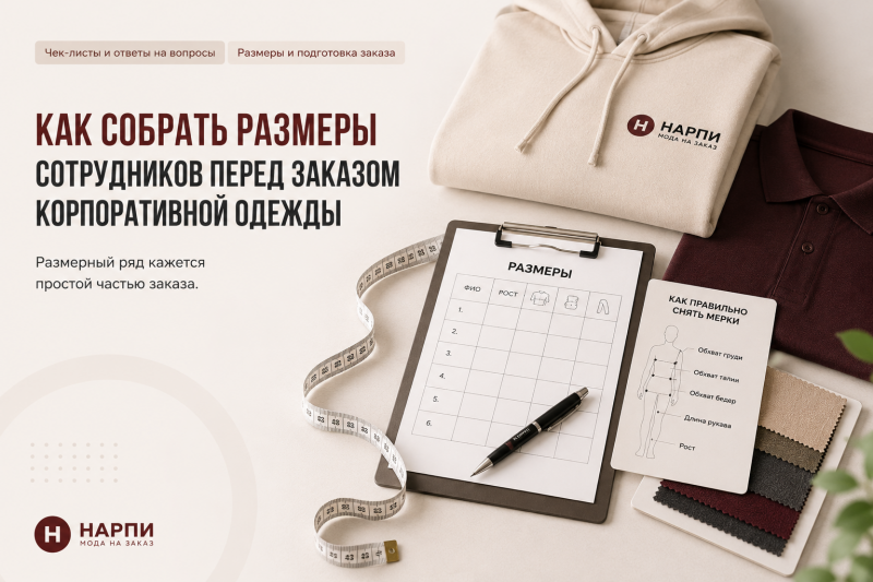 Как собрать размеры сотрудников перед заказом корпоративной одежды