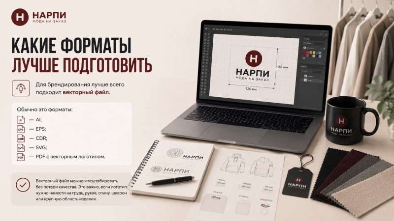 Какие макеты нужны для нанесения логотипа на одежду