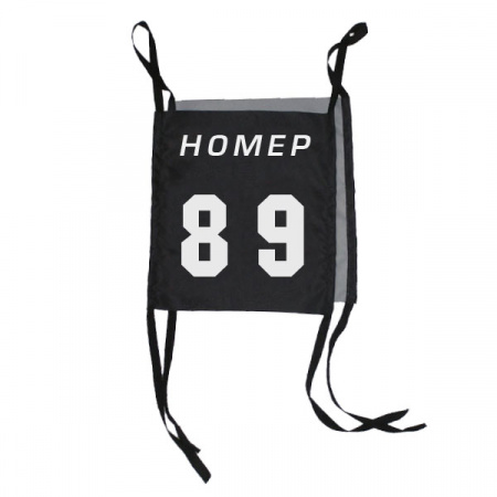 Стартовый номер двусторонний на завязках "Эконом" (с нанесением) от интернет магазина швейной фабрики "Нарпи"